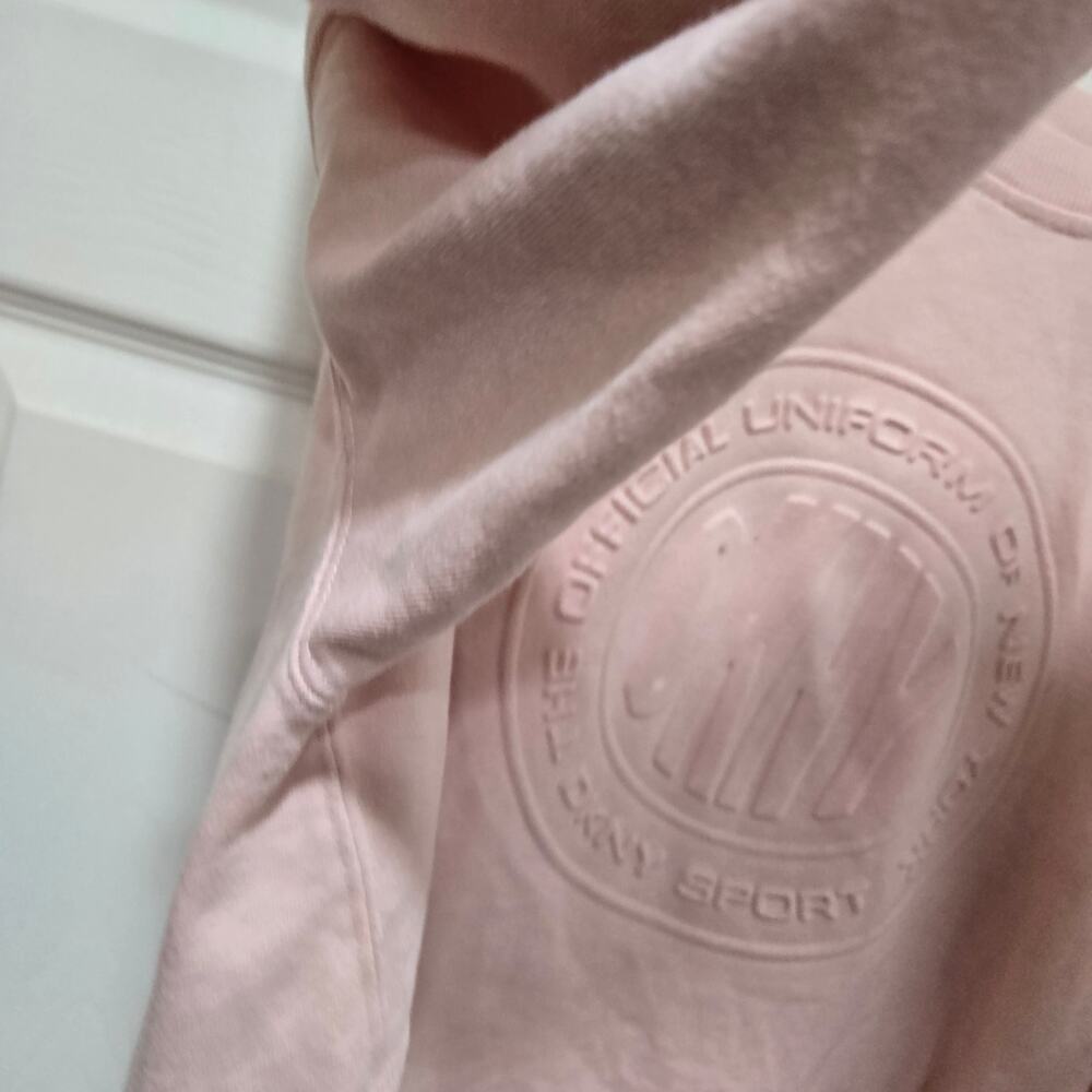 DKNY Sport Official Uniform Embossed Logo Sweatshirt Pink Large - Picture 8 of 13